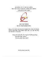 Xây dựng kế hoạch marketing cho sản phẩm bánh chocopie tình orion hộp 396g tại thị trường hà nội quý i năm 2024