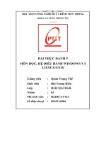 Bài thực hành 5 môn học  hệ Điều hành windows và lixnux:unix