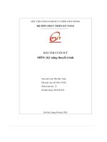 Bài thi cuối kỳ môn  kỹ năng thuyết trình