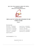 Tiểu luận tư tưởng hồ chí minh về chủ nghĩa xã hội