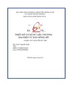 Thiết kế cơ sở dữ liệu thương mại Điện tử bán Đồng hồ