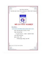 Đồ án tốt nghiệp  tên Đề tài  xây dựng website bán hàng quần áo