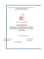 Nghiên cứu mô hình phát hiện tấn công hệ thống iot sử dụng máy học