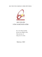 Bài tập lớn công nghệ phần mềm