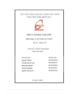 Báo cáo bài tập lớn môn học  lập trình python d