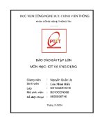 Báo cáo bài tập lớn môn học  iot và ứng dụng