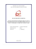 Xây dựng một kế hoạch marketing Điện tử cho sản phẩm mới máy hút ẩm và lọc không khí dw j27fv s của công ty tnhh sharp của Điện máy xanh quý iv:2024