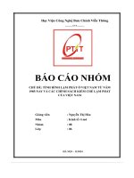 Báo cáo nhóm chủ Đề  tình hình lạm phát ở việt nam từ năm 1985 nay và các chính sách kiềm chế lạm phát của việt nam
