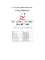 Báo cáo thảo luận nhóm kinh tế vĩ mô