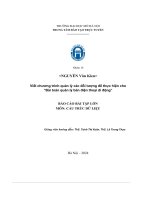 Viết chương trình quản lý các Đối tượng Để thực hiện cho “bài toán quản lý bán Điện thoại di Động”
