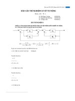 Ứng dụng matlab phân tích các hệ thống Điều khiển tự Động