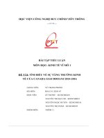 Đề tài  tìm hiểu về sự tăng trưởng kinh tế của canada giai ddoanj 2014 2016