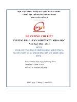 Đánh giá tình hình ô nhiễm không khí ở tphcm  nguyên nhân và sự ảnh hưởng Đến sức khoẻ cộng Đồng