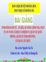 Bài giảng Tình hình kinh tế xã hội chính tri tại Địa phương