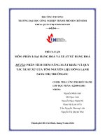 Pt tiềm năng xk & qtxx của tôm Đông lạnh sang eu