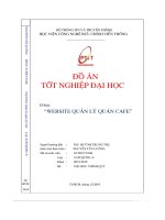 Đồ án tốt nghiệp Đại học Đề tài  “website quản lý quán cafe”