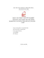 Hoạt Động truyền thông marketing tại trung tâm anh ngữ english camp