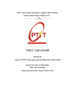 Lập trình php ứng dụng vào hệ thống bán hàng online