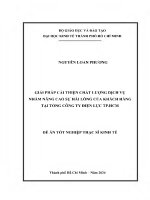Giải pháp cải thiện chất lượng dịch vụ nhằm nâng cao sự hài lòng của khách hàng tại tổng công ty Điện lực tp hcm