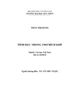 Tính dục trong thơ bích khê (Đề Án thạc sỹ văn học việt nam)