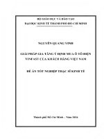 Giải pháp gia tăng Ý Định mua Ô tô Điện vinfast của khách hàng việt nam