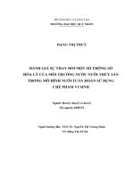 Đánh giá sự thay Đổi một số thông số hoá lý của môi trường nước nuôi thuỷ sản trong mô hình nuôi tuần hoàn sử dụng chế phẩm vi sinh (Đề Án thạc sỹ)