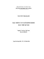 Đặc Điểm văn xuôi bình Định Đầu thế kỉ xxi (Đề Án thạc sỹ văn học việt nam)