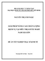 Giải pháp nâng cao chất lượng dịch vụ tại siêu thị lotte mart nam sài gòn