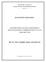 Giải pháp nâng cao chất lượng dịch vụ Đào tạo tại công ty tnhh Đào tạo và tư vấn enso việt nam