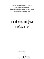 Bài giảng   thí nghiệm hóa lý (trường Đhspkt hcm)