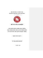 GIẢI PHÁP HOÀN THIỆN HOẠT ĐỘNG GIAO NHẬN HÀNG HÓA XUẤT NHẬP KHẨU CỦA ICD TÂN CẢNG QUẾ VÕ (BẮC NINH)