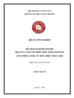 Kế Hoạch Kinh Doanh dịch Vụ Vận Tải Trên Nền Tảng Postgo Cho Tổng Công Ty Bưu Điện Việt Nam