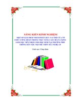 Skkn cấp tỉnh một số giải pháp nhằm phát huy vai trò của tổ chức công Đoàn trong việc nâng cao chất lượng giáo dục mũi nhọn cho học sinh tại trường phổ thông dân tộc nội trú thpt số 2 nghệ an