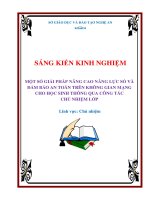 Skkn cấp tỉnh một số giải pháp nâng cao năng lực số và Đảm bảo an toàn trên không gian mạng cho học sinh thông qua công tác chủ nhiệm lớp