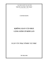 Luận văn Không Gian Văn Hoá Làng Gốm Cổ Kim Lan.pdf