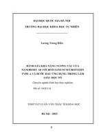Đánh Giá Khả Năng Tương Tác Của Nanobody A8 Với Botulinum Neurotoxin Type A Và Bước Đầu Ứng Dụng Trong Làm Giàu Độc Tố (Tt).Pdf
