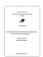 Giải pháp nâng cao sức khỏe tinh thần cho nhân viên tại công ty cổ phần dược phẩm quận 10