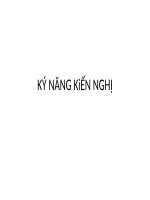 Bài giảng KỸ NĂNG KiẾN NGHỊ  luật sư
