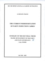 Tóm Tắt: Công tác luân chuyển cán bộ kiểm tra đảng giai đoạn hiện nay