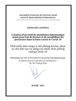 Création d’un outil de simulation informatique ayant pour but de former et de sensibiliser les personnes dans la lutte contrele covid 19 = phát triển một công cụ mô phỏng tin học phục vụ cho Đào tạo và nâng cao nhận thức phòng chố
