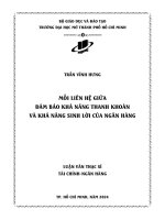 Mối liên hệ giữa Đảm bảo khả năng thanh khoản và khả năng sinh lời của ngân hàng