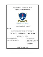 Phân tích chiến lược tuyển dụng tại công ty tnhh sản xuất thương mại kỹ thuật Á châu