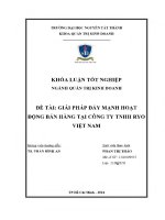 Giải pháp Đẩy mạnh hoạt Động bán hàng tại công ty tnhh ryo việt nam