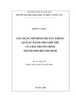 Xây dựng mô hình truyền thông lịch sử dành cho giới trẻ của Đài truyền hình thành phố hồ chí minh