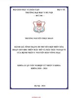 Đánh giá tình trạng di truyền Đột biến xóa Đoạn gen rb1 trên mẫu mô và mẫu máu ngoại vi của bệnh nhân u nguyên bào võng mạc