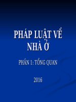 Bài giảng - PHÁP LUẬT VỀ NHÀ Ở