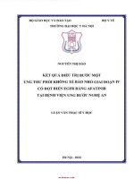 Kết quả Điều trị bước một bệnh nhân ung thư phổi không tế bào nhỏ giai Đoạn iv có Đột biến egfr bằng afatinib tại bệnh viện ung bướu nghệ an