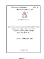 Hiện tượng dòng chảy chậm và mất dòng chảy trong can thiện Động mạch vành tại một số Đơn vị tim mạch can thiệp