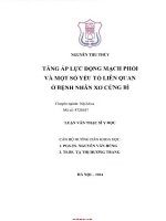 Tăng Áp lực Động mạch phổi và một số yếu tố liên quan Ở bệnh nhân xơ cứng bì