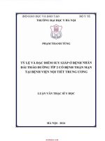 Tỷ lệ và Đặc Điểm suy giáp Ở bệnh nhân Đái tháo Đường típ 2 có bệnh thận mạn tại bệnh viện nội tiết trung Ương
